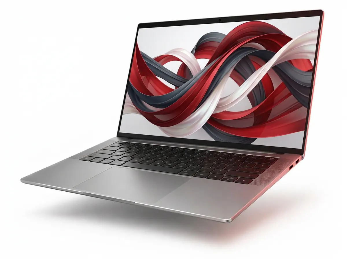 Silver professional laptop